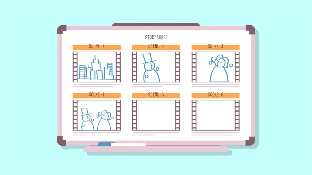 Mockup of a storyboard - KrishaStudio